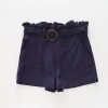 Girls Navy Blue Tailored Shorts