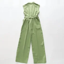 Girl's Olive Green Jumpsuit