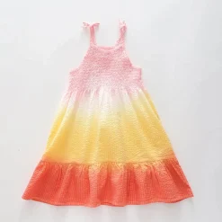 Girls Ombre Seersucker Dress
