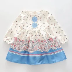 Girls' Paisley Print Chiffon Dress