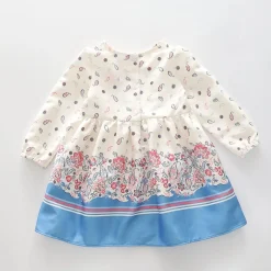 Girls' Paisley Print Chiffon Dress