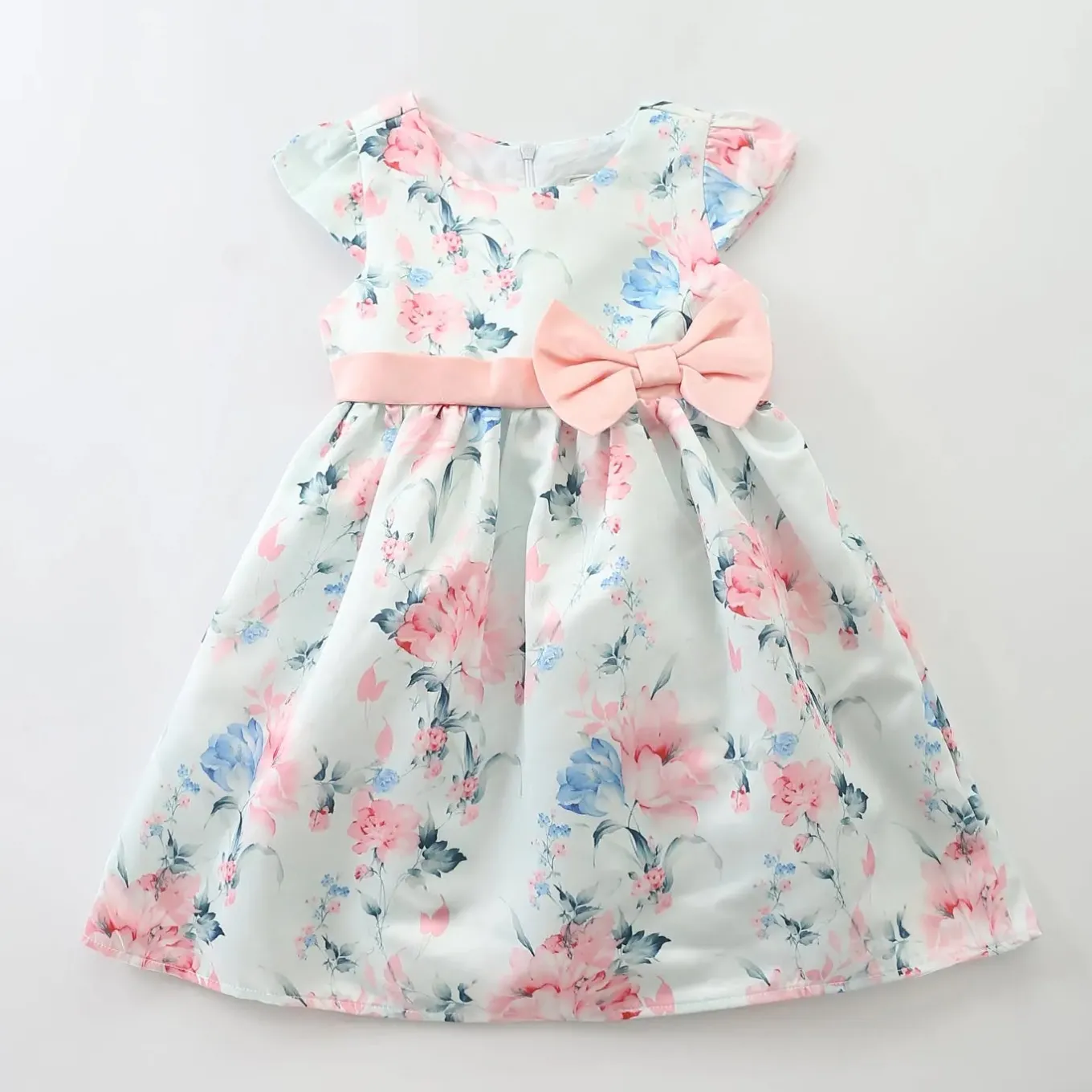 Girls' Pastel Peach Party Dress