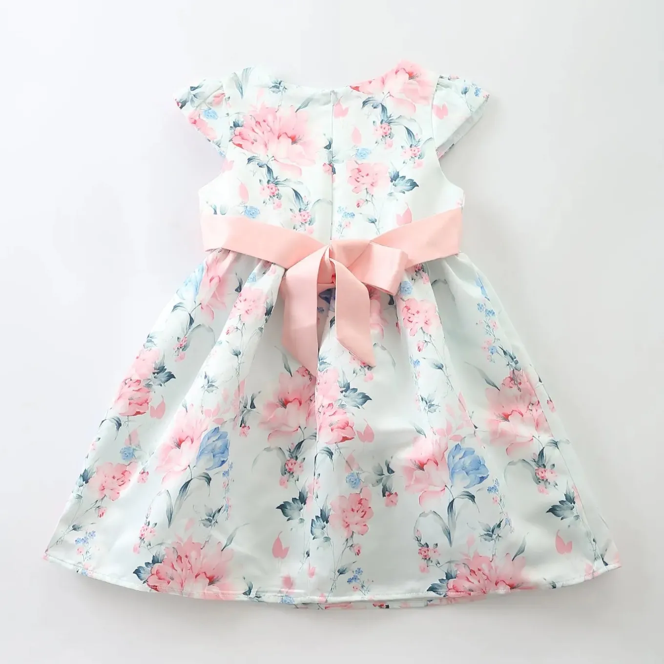 Girls' Pastel Peach Party Dress