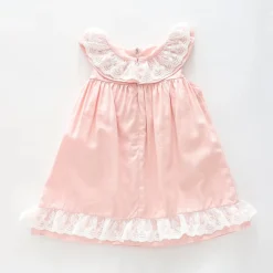 Girl's Pink and White Lace Party Dress