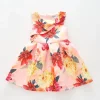 Girls Pink and Yellow Floral Party Dress