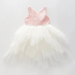 Girls' Pink Lace Tutu Dress