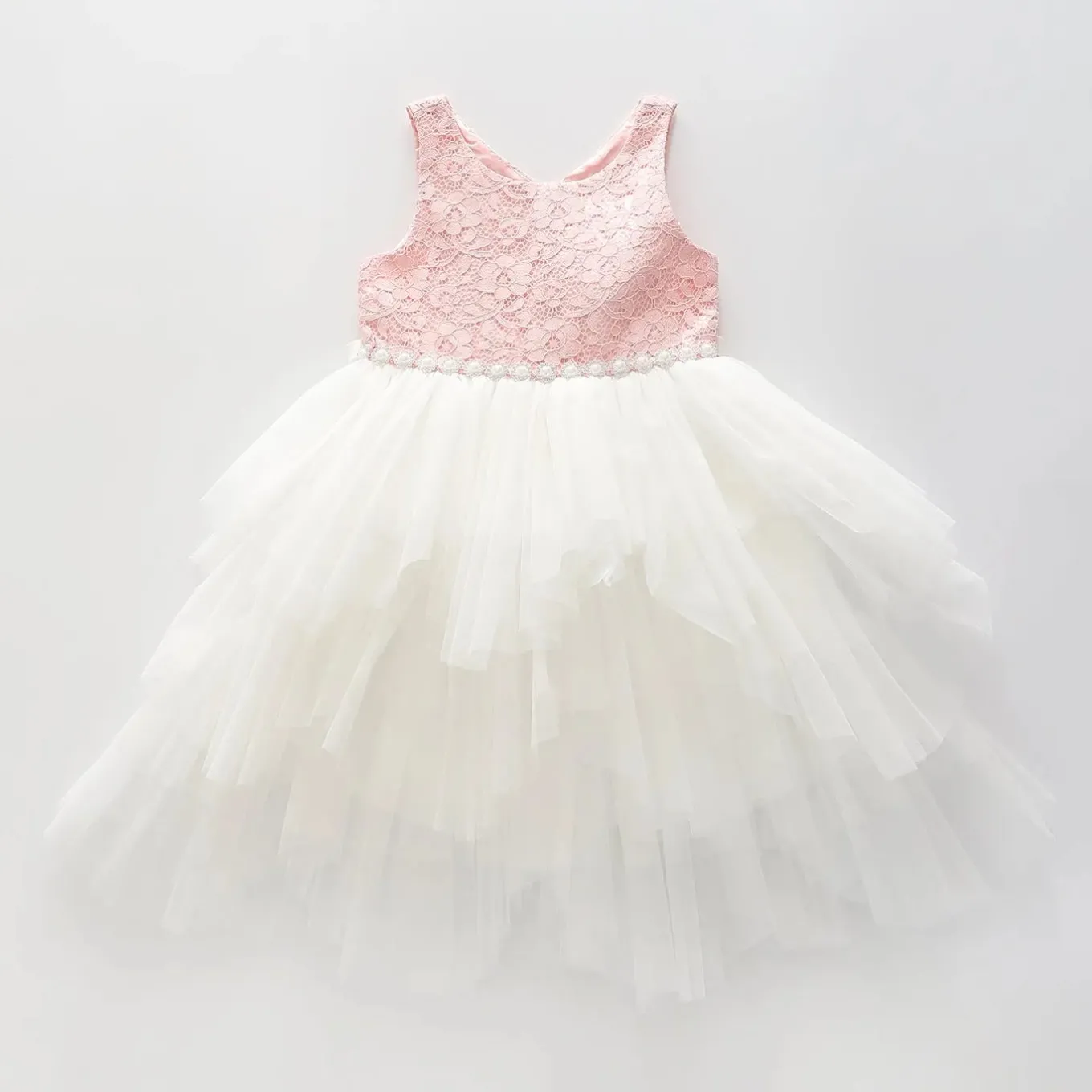 Girls' Pink Lace Tutu Dress