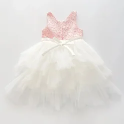 Girls' Pink Lace Tutu Dress