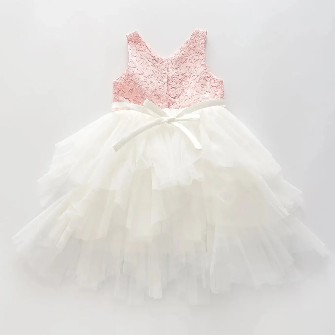 Girls' Pink Lace Tutu Dress