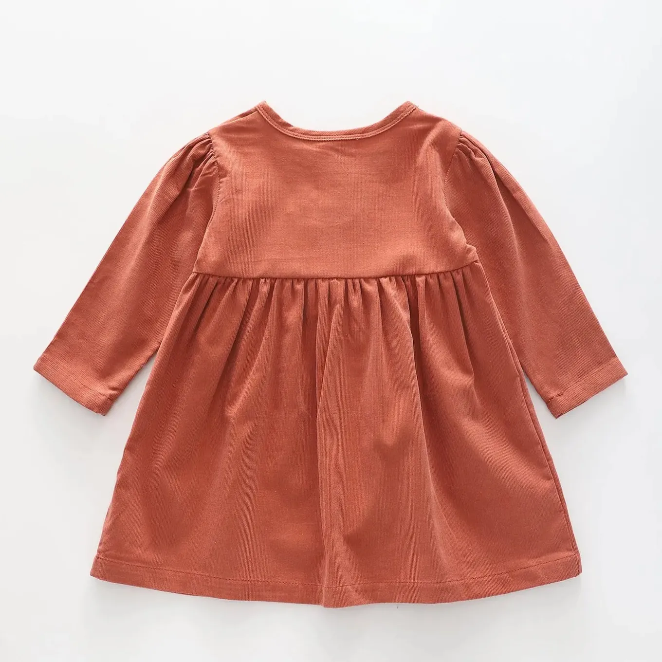 Girls' Rainbow Bunny Cord Dress