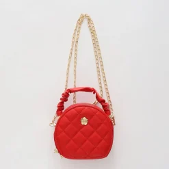 Girls Red Round Handbag