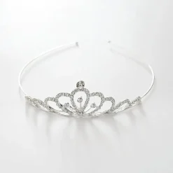 Girls Silver Sparkle Tiara Headband
