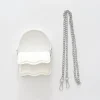 Girls White Wavy Crossbody Bag