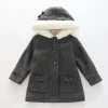 Girls' Wool Look Winter Coat