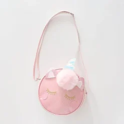 Glittery Pink Unicorn Across Body Bag