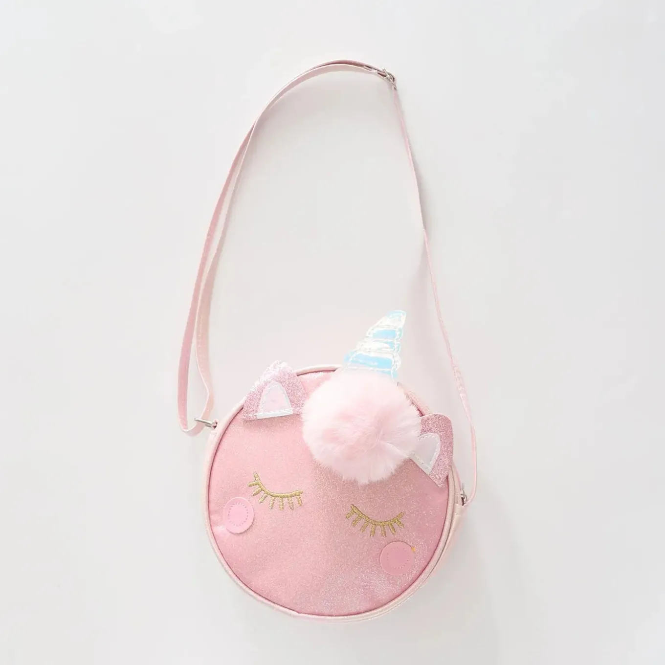 Glittery Pink Unicorn Across Body Bag