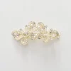 Gold Butterfly Hair Clip with Pearl and Diamante Detailing