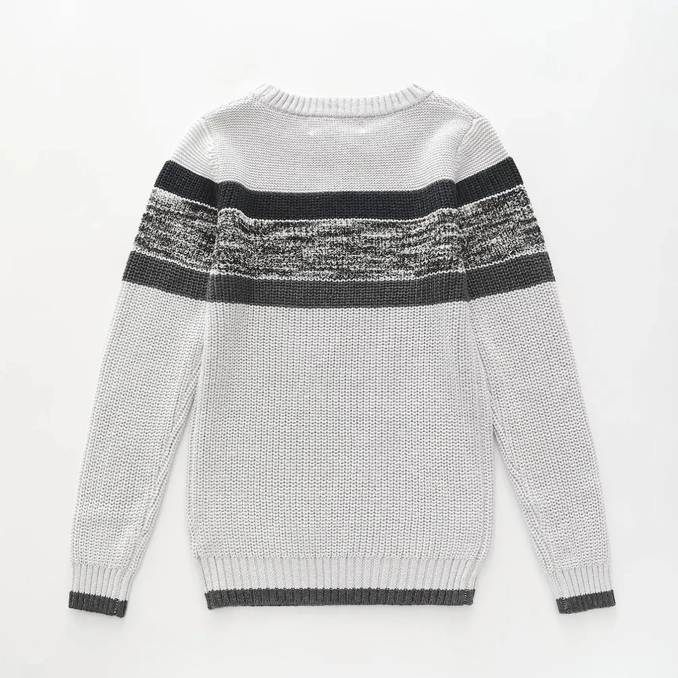 Grey and Black Waffle Knit, Older Boys Jumper
