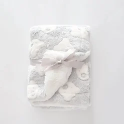 Grey Bear Plush Blanket