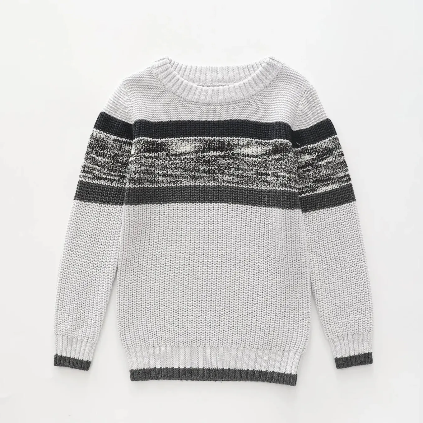 Grey Waffle Knit, Older Boys Jumper