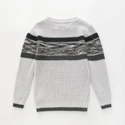 Grey Waffle Knit, Older Boys Jumper
