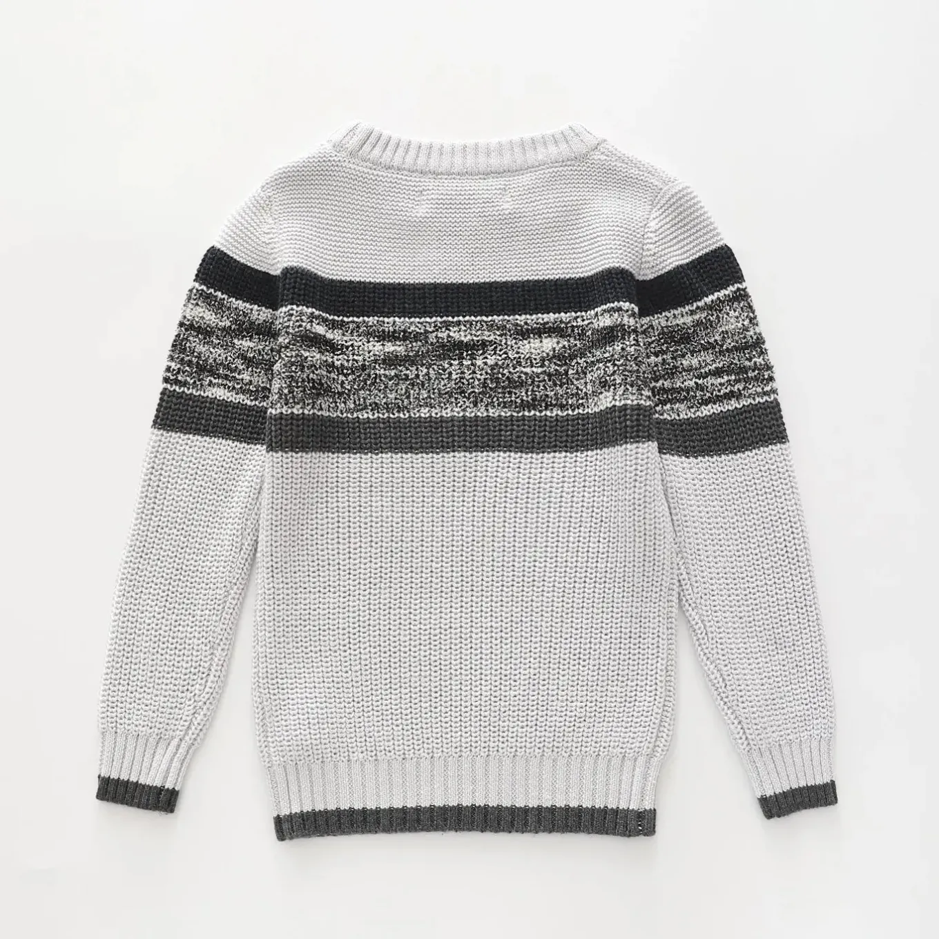 Grey Waffle Knit, Older Boys Jumper