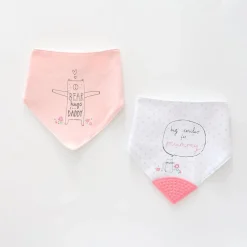 Hugs and Smiles 2pc Bandana Bib Set