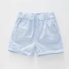 Infant and Toddler Boy's Blue Linen Shorts