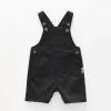 Infant and Toddler Boys Black Overalls