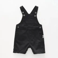 Infant and Toddler Boys Black Overalls