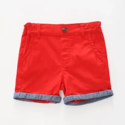 Infant and Toddler Boys Red Chino Shorts