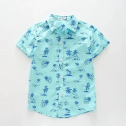 Island Print Collared Shirt