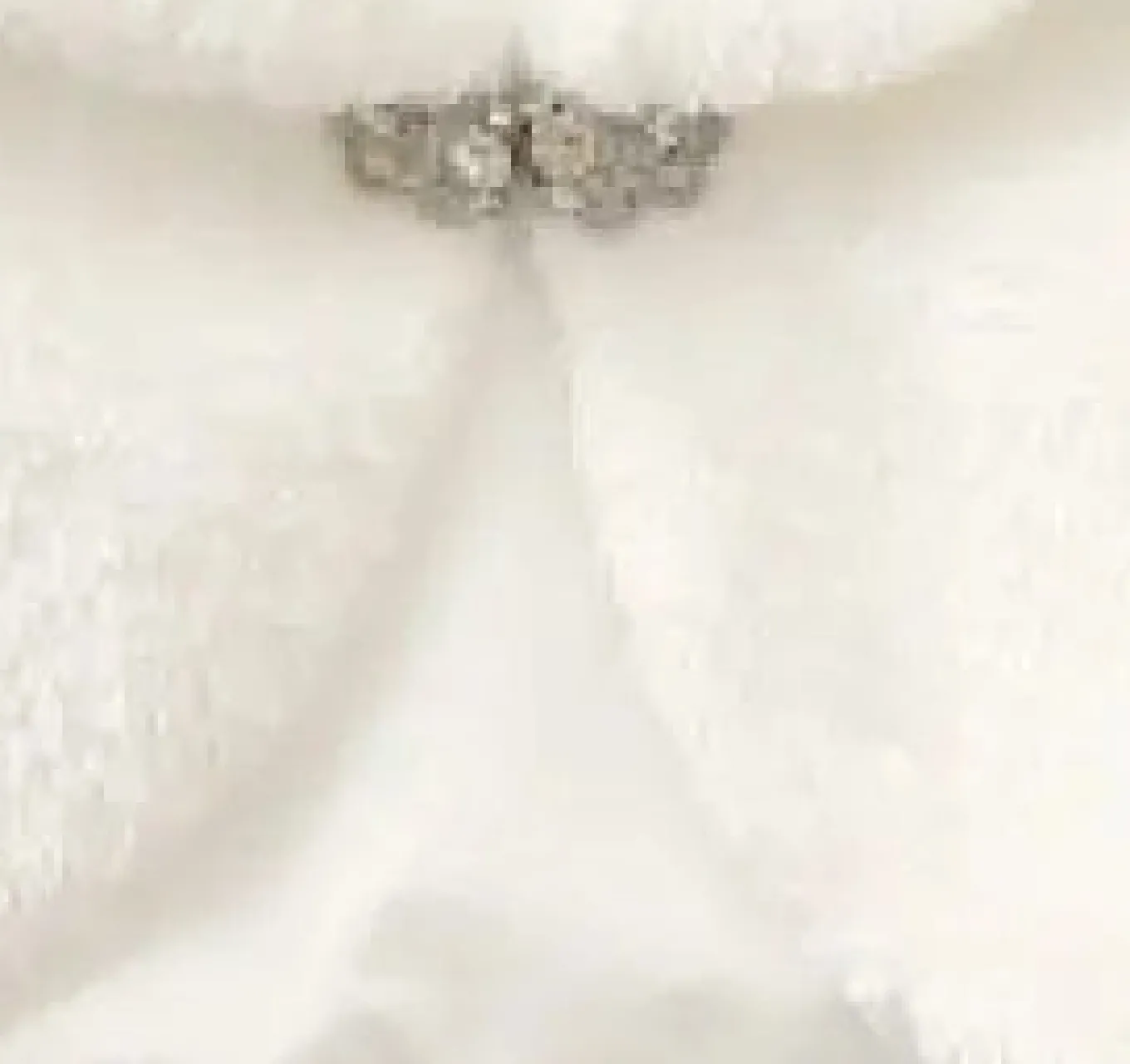 Ivory Faux Fur Bolero Stole