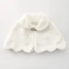 Ivory Faux Fur Stole Cape