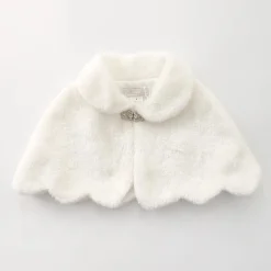 Ivory Faux Fur Stole Cape
