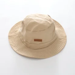 Junior Boys Beige Wide Brim Bucket Hat