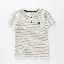 Junior Boys Cotton Henley Tee
