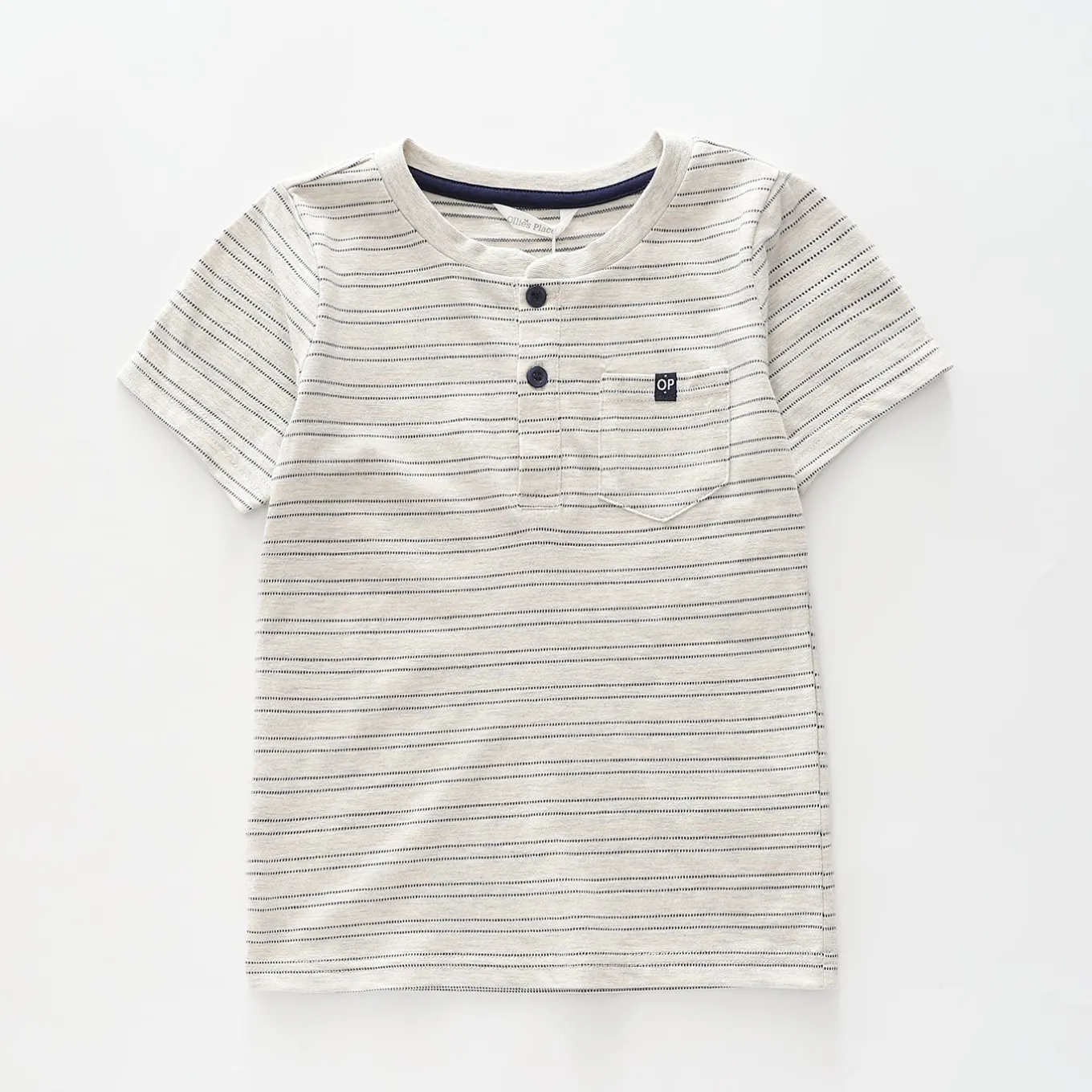 Junior Boys Cotton Henley Tee