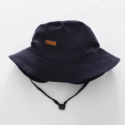 Junior Boys Navy Wide Brim Bucket Hat