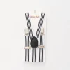 Kids Black Striped Suspenders
