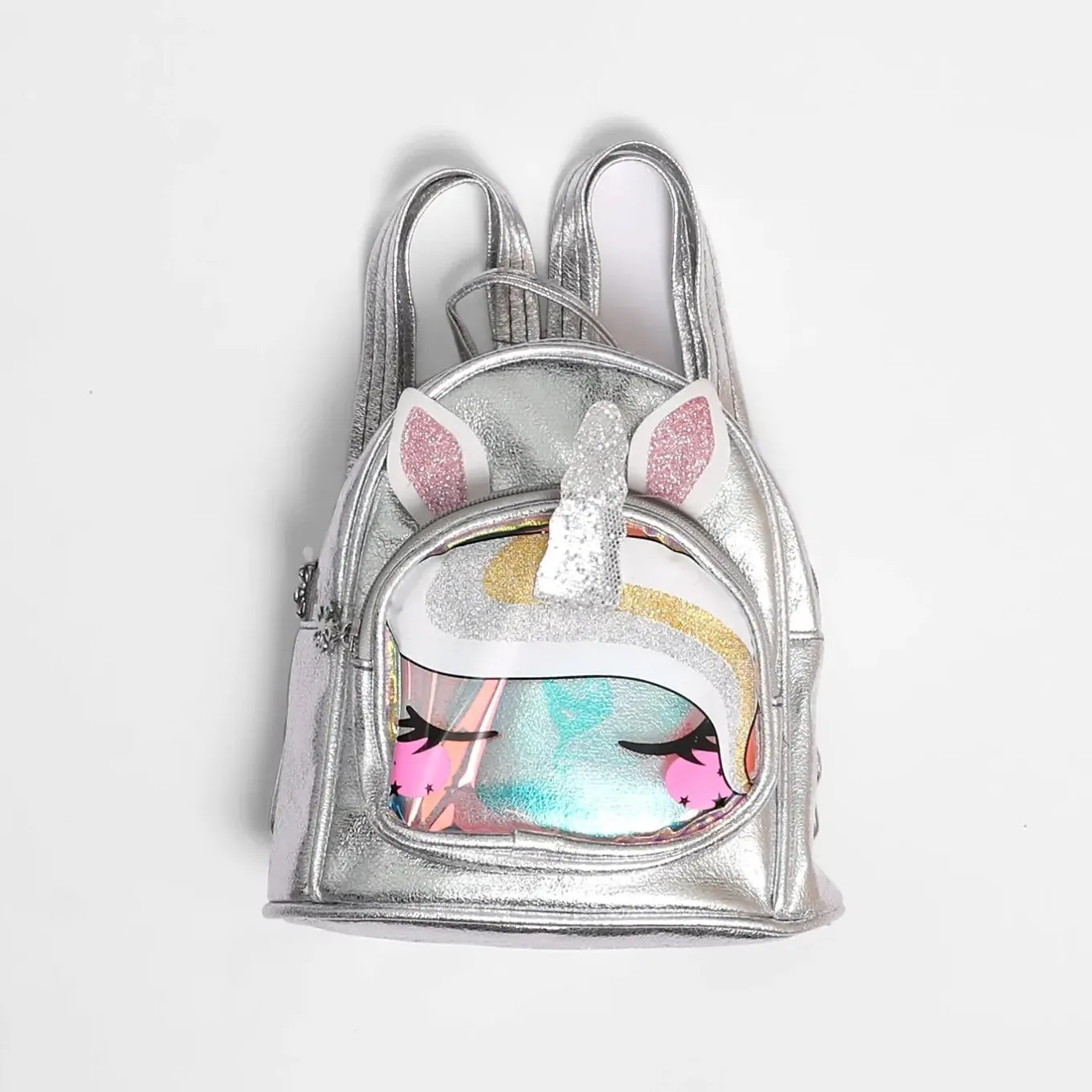 Kids Silver Unicorn Backpack