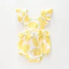 Lemon Cheesecloth Sunsuit