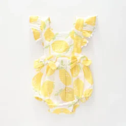 Lemon Cheesecloth Sunsuit