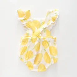 Lemon Cheesecloth Sunsuit