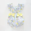 Lemonade Pastel Blue Striped Sunsuit