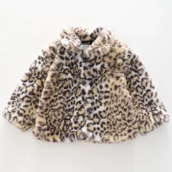 Leopard Girl Faux Fur Coat - Toddler Girl