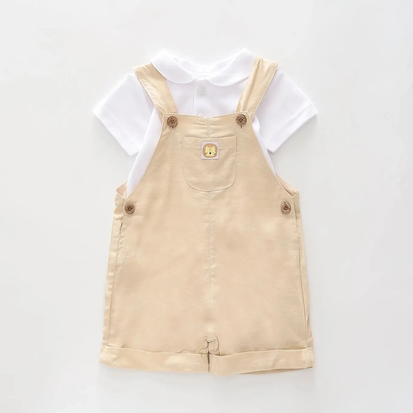 Lion & Cheetah Shortalls Set
