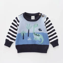 Little Blue Dino, Baby Boys Knit Jumper