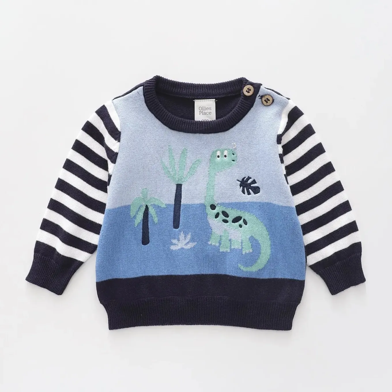 Little Blue Dino, Baby Boys Knit Jumper