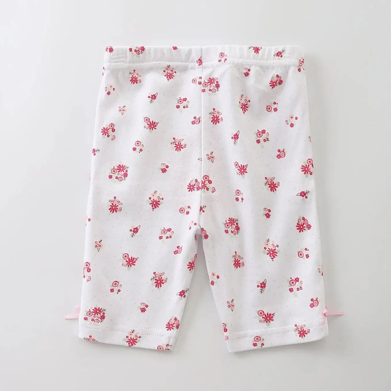 Little Dear Floral Print Girls Capri Length Baby Tights